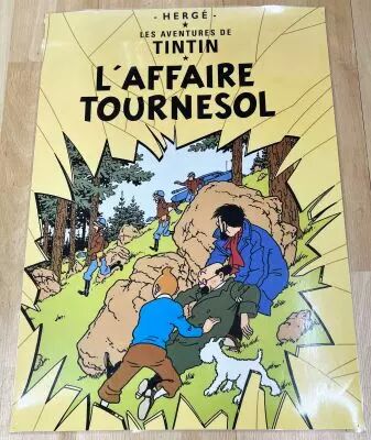 Tintin  - Poster Plastifi� de la couverture de Tintin L\'Affaire Tournesol