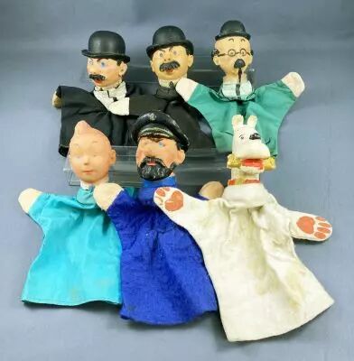 Tintin - 6 marionnettes du Th��tre de Tintin (1960\'s)