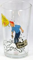 Tintin - Amora mustard glass - Tintin scolds Snowy