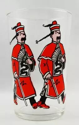 Tintin - Amora mustard glass 1974 - Thomson and Thompson in chinese disguise