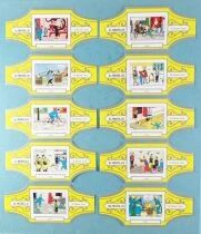 Tintin - Bague à (de) Cigare Murillo - Le Lotus Bleu Série c Complète 10 Pièces (Jaune/Argent)