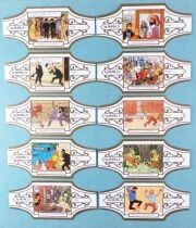 Tintin - Bague à (de) Cigare Murillo - Le Secret de la Licorne Série g Complète 10 Pièces (Blanc/Or)