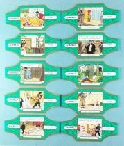 Tintin - Bague à (de) Cigare Murillo - Les 7 Boules de Cristal Série q Complète 10 Pièces (Vert/Or)