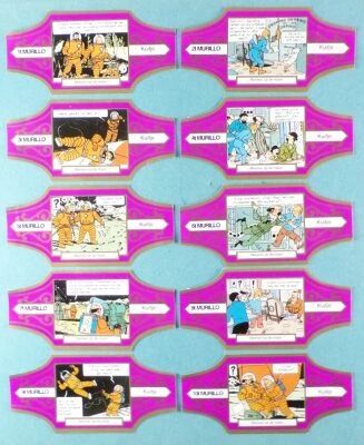 Tintin - Bague � (de) Cigare Murillo - On a March� sur la Lune S�rie t Compl�te 10 Pi�ces (Violet/Or)