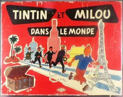 Tintin - Board Game \ Tintin & Snowy around the World\  - No�l Montbrison Games 1969