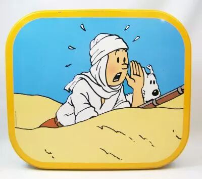 Tintin - Boite � g�teaux carr�e Delacre - Tintin et le Crabe aux Pinces d\'Or