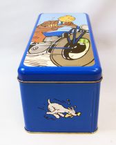 Tintin - Boite à gâteaux rectangulaire Delacre - Tintin en moto
