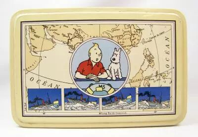 Tintin - Boite � gateaux rectangulaire Tropico Diffusion - Tintin et Milou