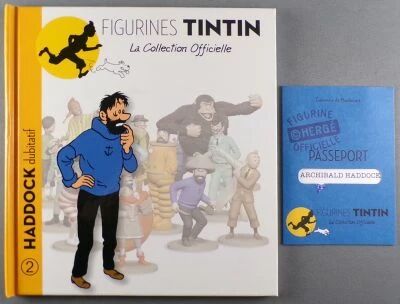 Tintin - Collection Officielle des Figurines Moulinsart - Livret Fascicule + Passeport Bleu N�002 Haddock Dubitatif