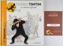 Tintin - Collection Officielle des Figurines Moulinsart - Livret Fascicule + Passeport N°004 Dupond engoncé