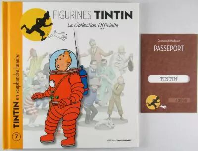 Tintin - Collection Officielle des Figurines Moulinsart - Livret Fascicule + Passeport N�007 Tintin en scaphandre lunaire