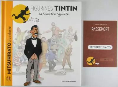 Tintin - Collection Officielle des Figurines Moulinsart - Livret Fascicule + Passeport N�014 Mitsuhirato � la colombe