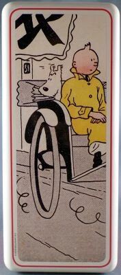 Tintin - Delacre Tin Cookie Box (Rectangular) - Le Petit Vingti�me - Tintin in Tibet