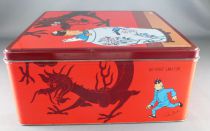 Tintin - Delacre Tin Cookie Box (Square) - The Blue Lotus