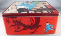Tintin - Delacre Tin Cookie Box (Square) - The Blue Lotus Tintin & Chang