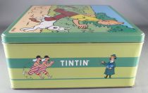Tintin - Delacre Tin Cookie Box (Square) - Tintin & Snowy