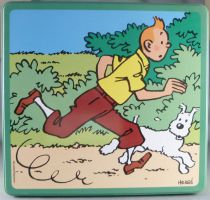 Tintin - Delacre Tin Cookie Box (Square) - Tintin & Snowy