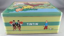 Tintin - Delacre Tin Cookie Box (Square) - Tintin & Snowy