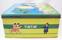 Tintin - Delacre Tin Cookie Box (Square) - Tintin and Snowy in Spring #2