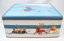 Tintin - Delacre Tin Cookie Box (Square) - Tintin and Winter Sports