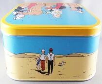 Tintin - Delacre Tin Cookie Box (Square Rond Corners) - The Crab with the Golden Claws - A Dromadaire
