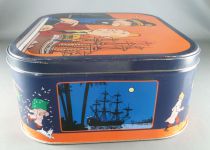 Tintin - Delacre Tin Cookie Box (Square rond corners) - The Crab with the Golden Claws The Secret of the Unicorn