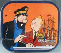 Tintin - Delacre Tin Cookie Box (Square rond corners) - The Crab with the Golden Claws The Secret of the Unicorn