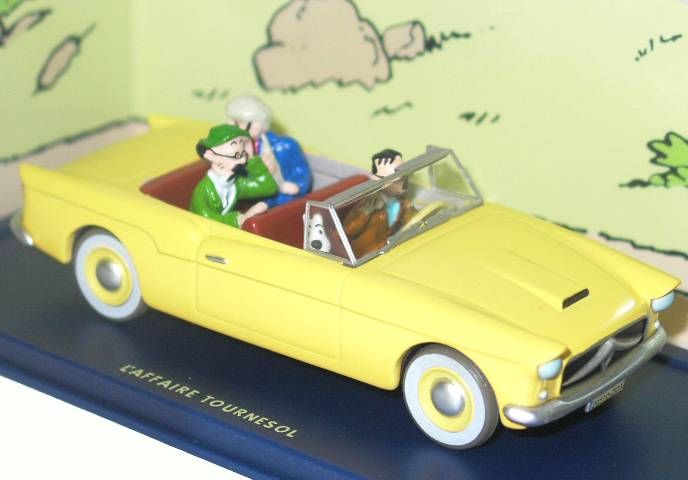 Les véhicules de Tintin au 1/24, La voiture des agents de bordures,  L'Affaire Tournesol: Figurines BD chez Tintinimaginatio