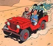 Tintin - Editions Atlas - N° 44 Mint in box red Jeep from Land of black gold cover