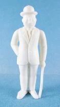 Tintin - Figurine Monochrome Esso Belgique - Dupont Canne Main Gauche (Blanc)