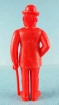 Tintin - Figurine Monochrome Esso Belgique - Dupont Canne Main Gauche (Rouge)