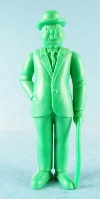 Tintin - Figurine Monochrome Esso Belgique - Dupont Canne Main Gauche (Vert)