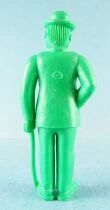 Tintin - Figurine Monochrome Esso Belgique - Dupont Canne Main Gauche (Vert)