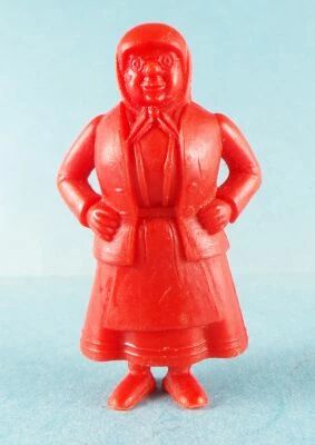 Tintin - Figurine Monochrome Esso Belgique - Mme Vleck (Rouge)