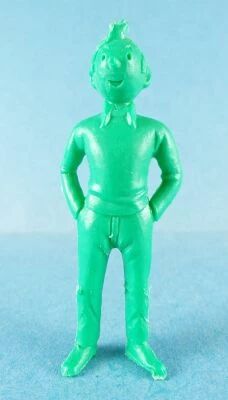 Tintin - Figurine Monochrome Esso Belgique - Tintin (Vert)