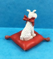 Tintin - Figurine Résine Moulinsart - Milou sur coussin rouge