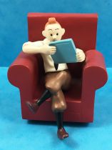Tintin - Figurine Résine Moulinsart - Tintin dans son fauteuil