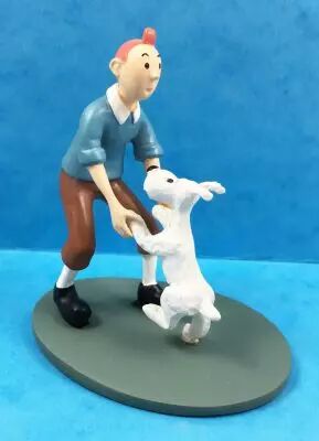 Tintin - Figurine R�sine Moulinsart - Tintin danse avec Milou