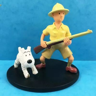 Tintin - Figurine R�sine Moulinsart - Tintin et Milou explorateurs