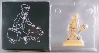 Tintin - Figurine Silhouette M�tal Les Archives Moulinsart Atlas R�f 2151 203 - Tintin au Bouquet de Fleurs