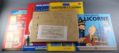 Tintin - Hachette - The Unicorn Naval Ship Wooden Model Kit 1:72 Parts #1 Mint in Box