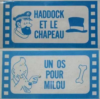 Tintin - Haddock et le Chapeau + Un Os pour Milou - Folioscope Flip Book Planche Non D�coup�e