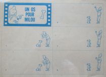 Tintin - Haddock et le Chapeau + Un Os pour Milou - Folioscope Flip Book Planche Non Découpée