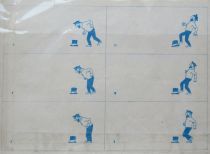 Tintin - Haddock et le Chapeau + Un Os pour Milou - Folioscope Flip Book Planche Non Découpée