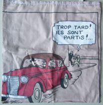 Tintin - Herge Excl TL 1991 - Sac Epaule Tissus imprimé 40x40cm Sceptre d\'Ottokar La Fuite
