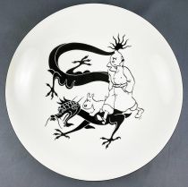 Tintin - Large Ceramic Hollow Dish w/Stand - Tintin and Lotus Blue (Axis)