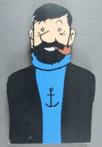 Tintin - Magnet Buste Bois Trousselier - Haddock