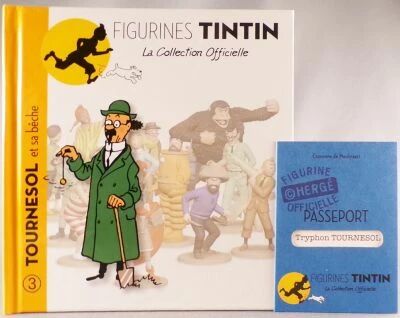 Tintin - Moulinsart Official Figure Collection - Book + Blue Passport #003 Pr. Calculus with shovel