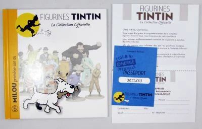 Tintin - Moulinsart Official Figure Collection - Book + Brown Passport #006 Snowy with bone