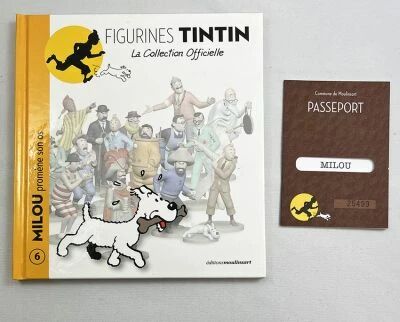 Tintin - Moulinsart Official Figure Collection - Book + Passport #006 Snowy with bone